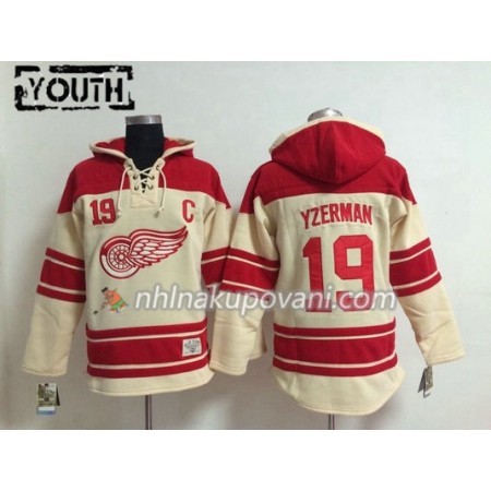 Detroit Red Wings Steve Yzerman 19 Cream Sawyer Mikiny Hooded - Dětské
